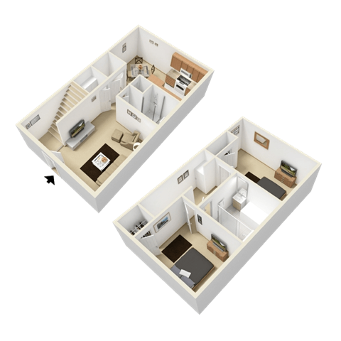 Two Bedroom One and a Half Bath